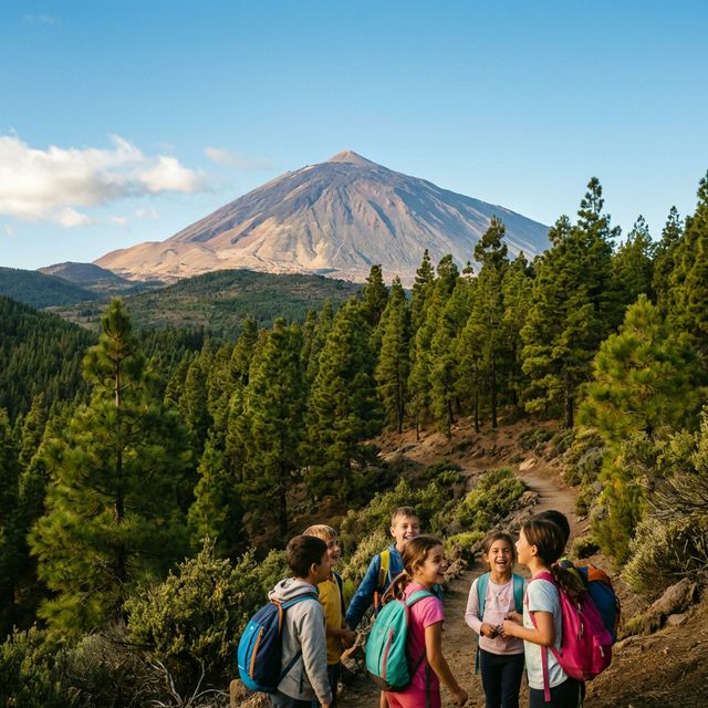 Niños disfrutando de un campamento de verano en Tenerife